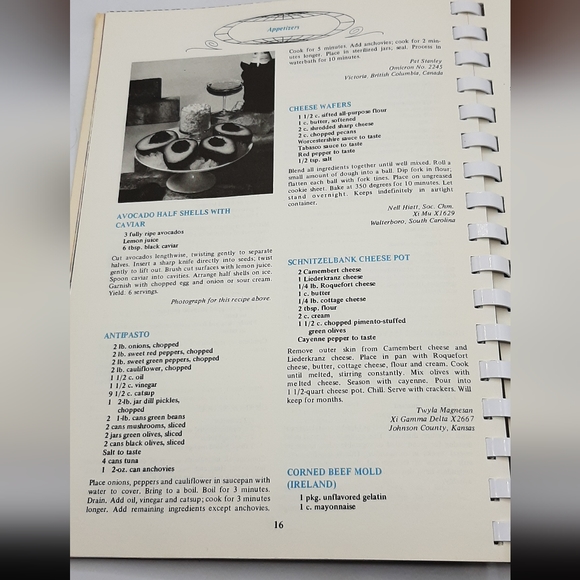 Vintage Beta Sigma Phi Cookbooks 1970's Lot Fondue & International Recipes - Picture 11 of 15